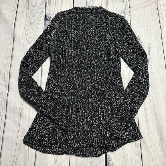 Athleta Sierra Tunic Sweater Womens Sz Small Black Marled Crew Wool Blend Knit - Picture 4 of 5